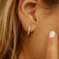 0.39CTW Baguette Diamond Hoop Earrings  customdiamjewel   