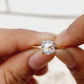 6mm Round Cut Rose Cut White colorless Moissanite Ring  customdiamjewel   
