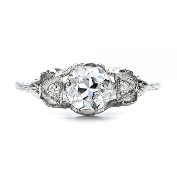 Art Deco Moissanite Engagement Ring