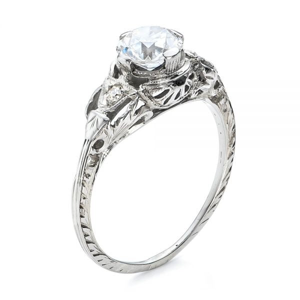 Art Deco Moissanite Engagement Ring