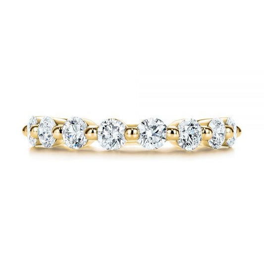 Antique Solid Gold Moissanite Wedding Band  customdiamjewel 10KT Yellow Gold VVS-EF