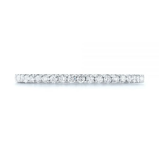 Eternity Moissanite Stackable Wedding Band  customdiamjewel 10KT White Gold VVS-EF