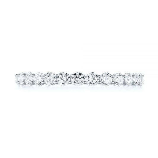 Shared Prong Moissanite Eternity Wedding Band  customdiamjewel 10KT White Gold VVS-EF