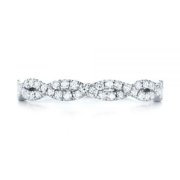 Half Eternity Twisted Wedding Band  customdiamjewel 10KT White Gold VVS-EF