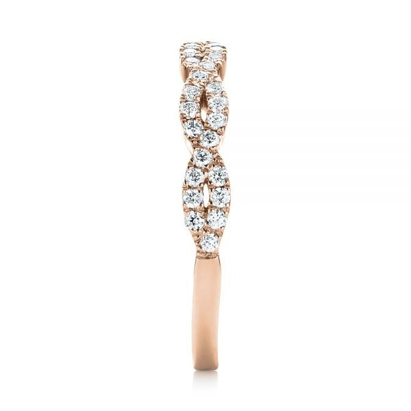 Half Eternity Twisted Wedding Band  customdiamjewel   