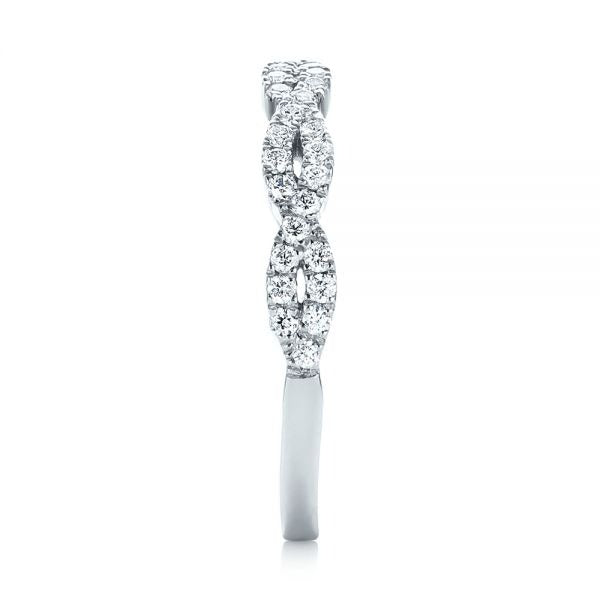 Half Eternity Twisted Wedding Band  customdiamjewel   