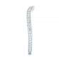 3/4 Eternity Moissanite Curved Stackable Wedding Band  customdiamjewel   