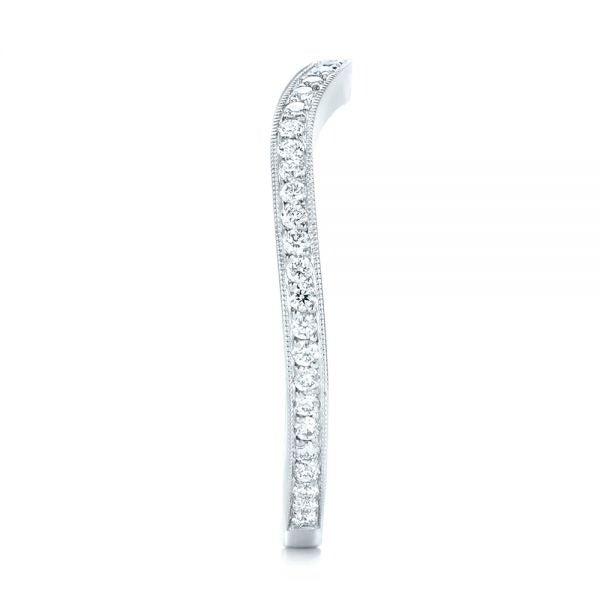 3/4 Eternity Moissanite Curved Stackable Wedding Band  customdiamjewel   