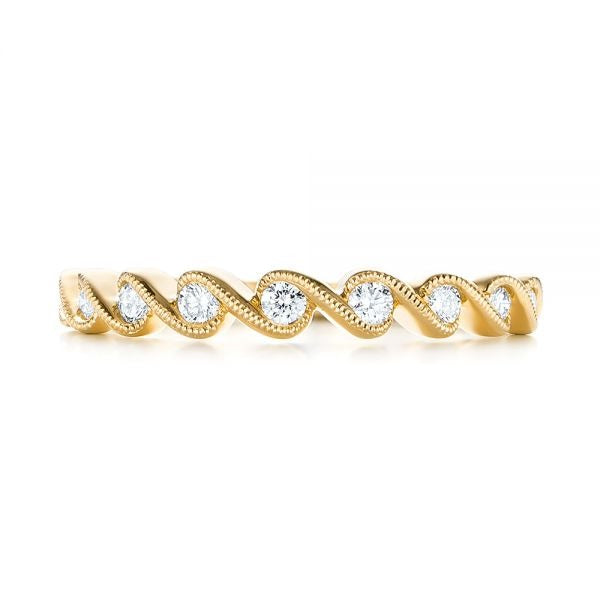 Classic Moissanite Women's Wedding Band  customdiamjewel 10KT Yellow Gold VVS-EF