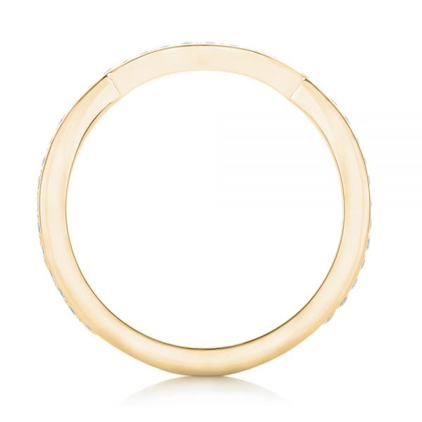 Curved Moissanite Channel Set Wedding Eternity Band  customdiamjewel   