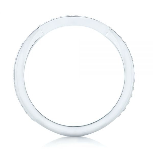 Curved Moissanite Channel Set Wedding Eternity Band  customdiamjewel   