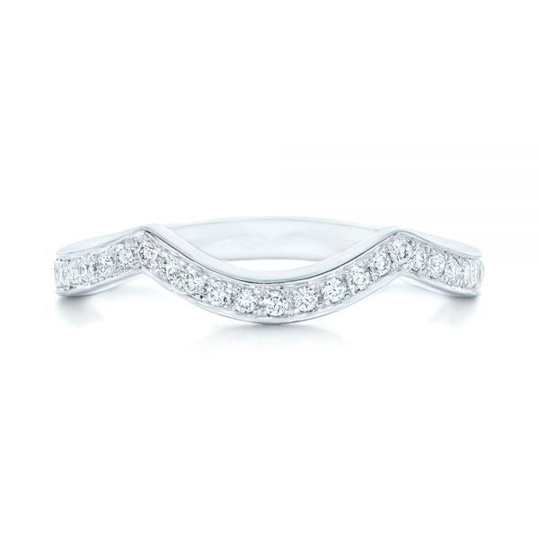 Curved Moissanite Channel Set Wedding Eternity Band  customdiamjewel   