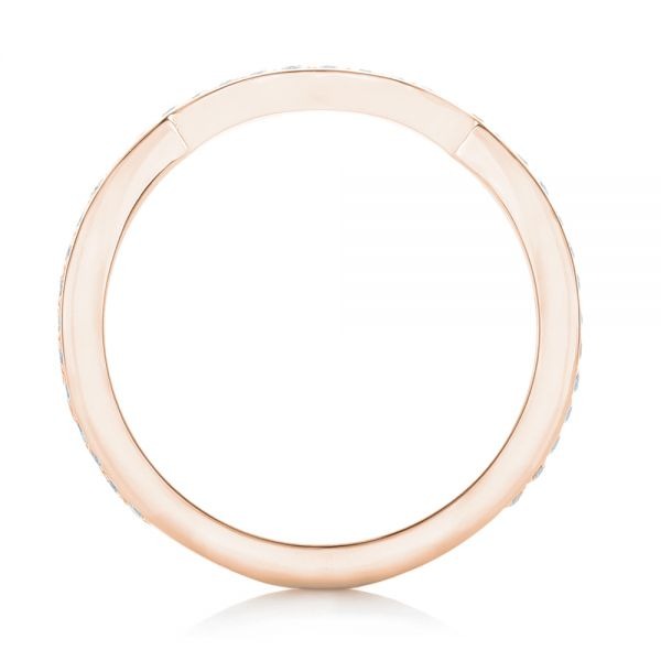 Curved Moissanite Channel Set Wedding Eternity Band  customdiamjewel   