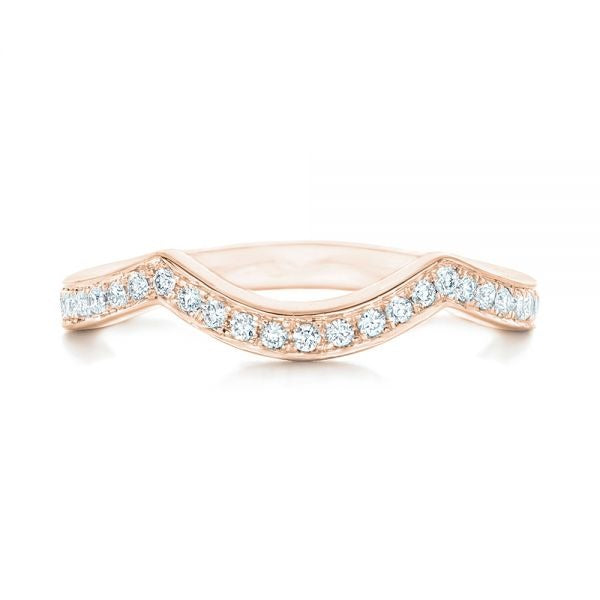 Curved Moissanite Channel Set Wedding Eternity Band  customdiamjewel   