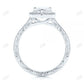 Pear Cut Halo Moissanite Hand Engraved Engagement Ring  customdiamjewel   