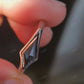 Solitaire East West Kite Salt and Pepper Bezel Setting Engagement Ring customdiamjewel