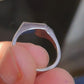 Solitaire East West Kite Salt and Pepper Bezel Setting Engagement Ring customdiamjewel