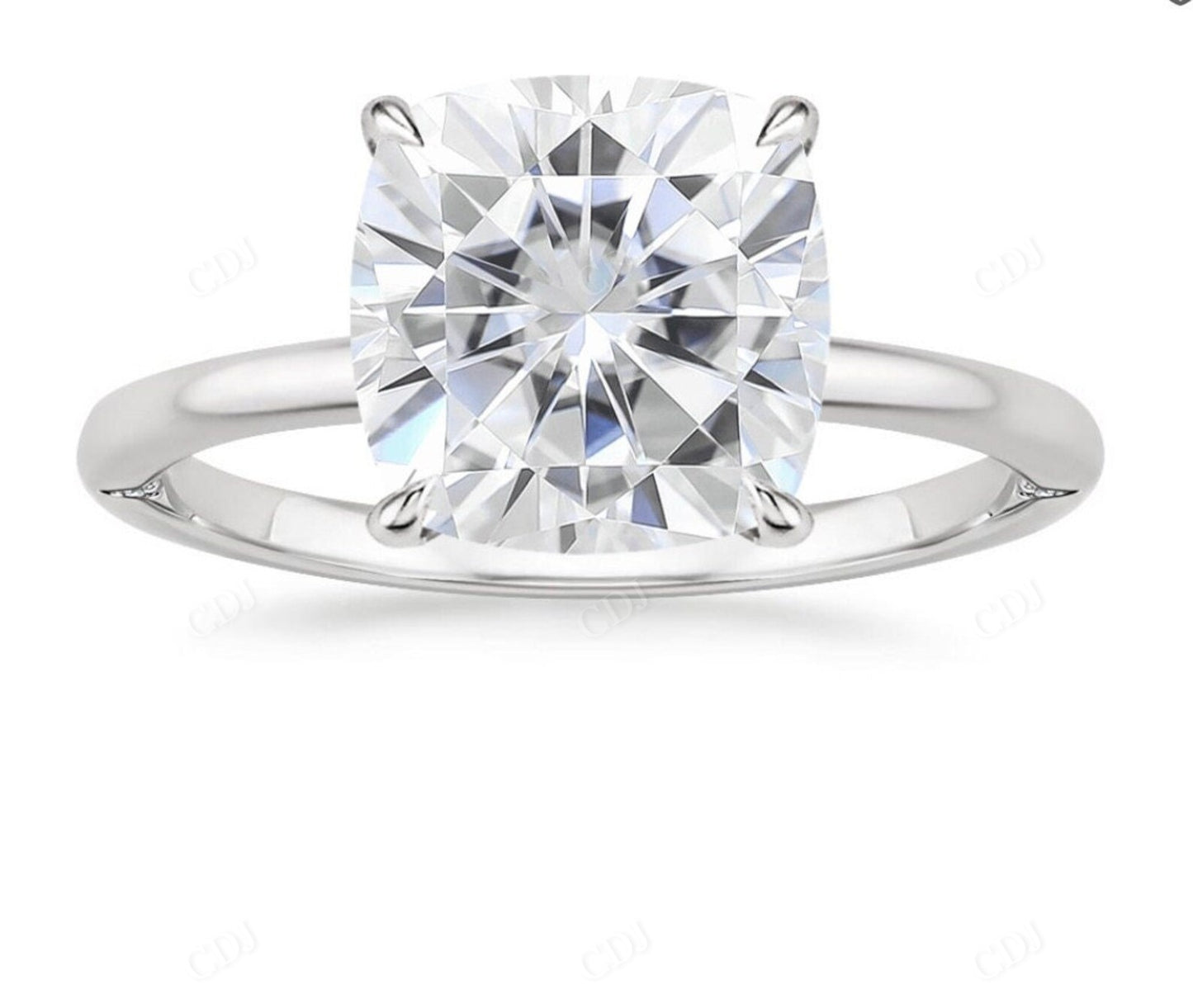 Elongated Cushion Cut Moissanite Engagement Ring  customdiamjewel   