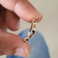 Small Round Cut Black Stone Wedding Band 10k Yellow Gold  customdiamjewel   
