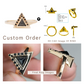 Black Triangle Diamond Ring Material 18k Yellow Gold lower Setting Ring  customdiamjewel   