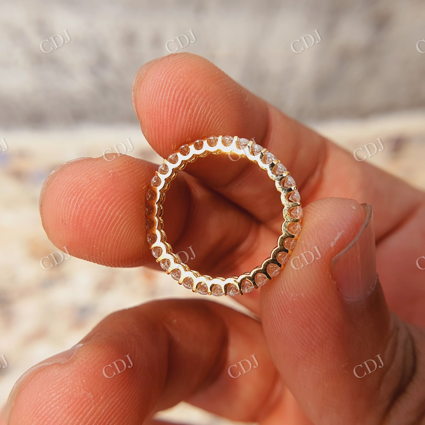 Oval Wedding Band| 14k Gold Full Eternity Ring| Wedding Anniversary Gift| Oval Moissanite Wedding Band  customdiamjewel   