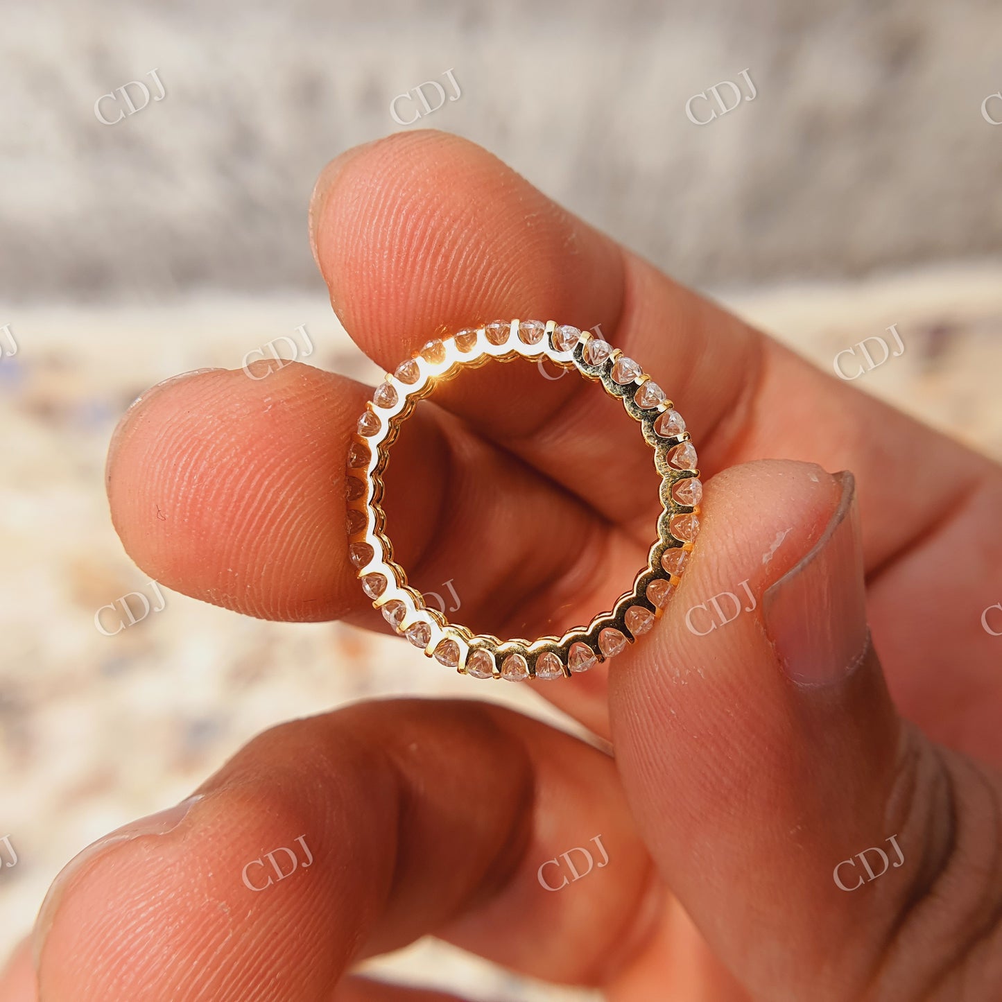 Oval Wedding Band| 14k Gold Full Eternity Ring| Wedding Anniversary Gift| Oval Moissanite Wedding Band  customdiamjewel   