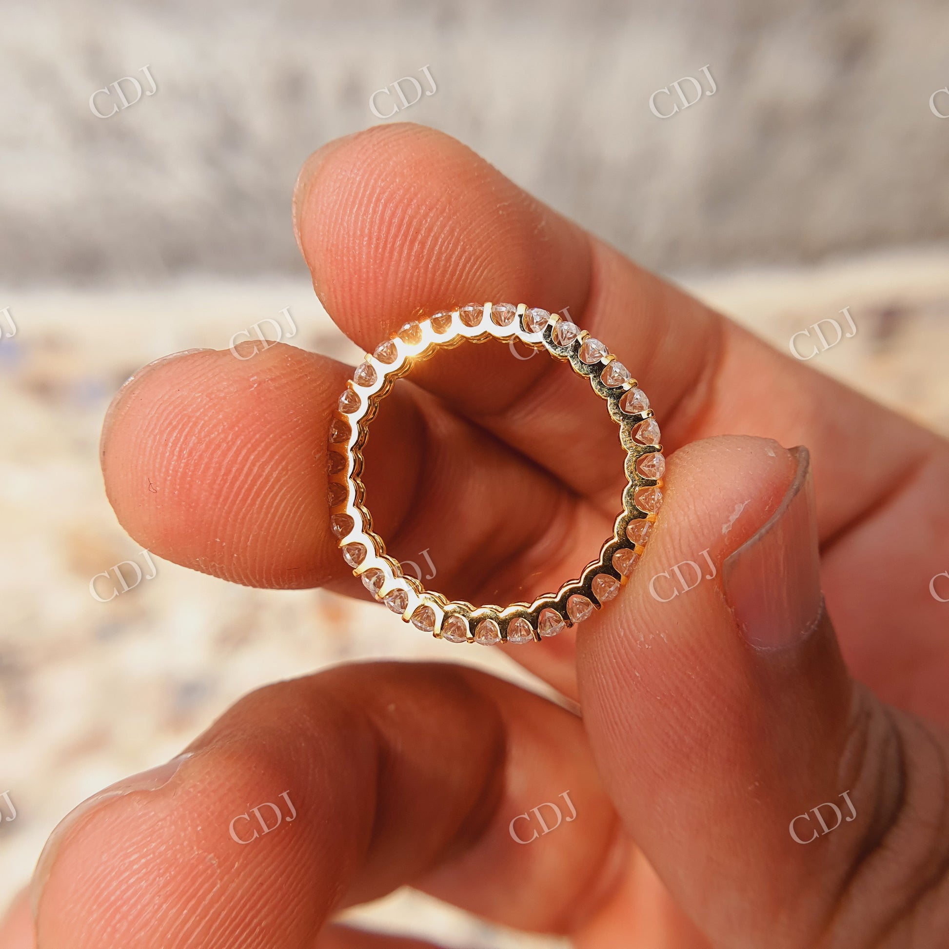 Oval Wedding Band| 14k Gold Full Eternity Ring| Wedding Anniversary Gift| Oval Moissanite Wedding Band  customdiamjewel   