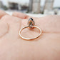 14K Solid Rose Gold 2.50CT Blue Pear Cut Moissanite Hidden Halo Engagement Ring  customdiamjewel   