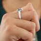 Grey Salt and Pepper Diamond Ring, Classic Trillion Cut Moissanite Engagement Ring  customdiamjewel   