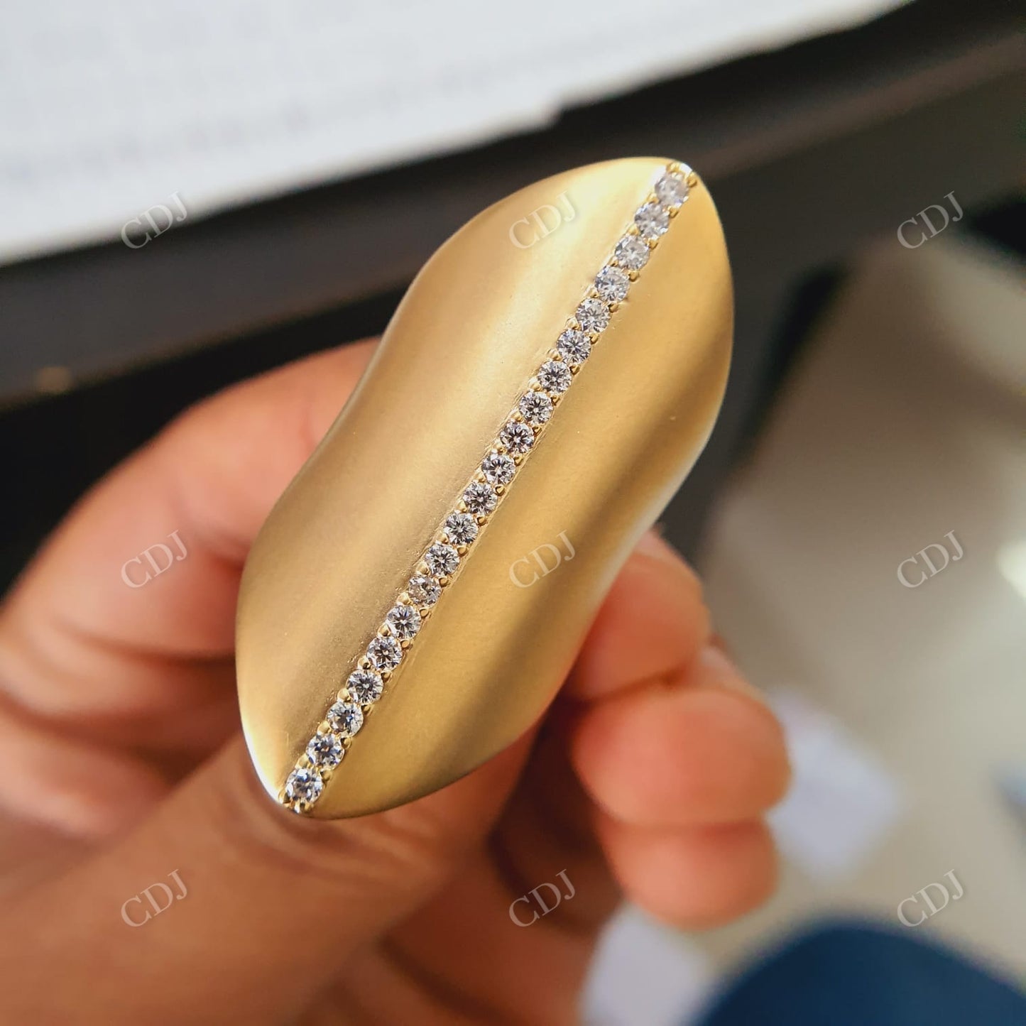 14K Solid Gold Moissanite Full Finger Ring  customdiamjewel   