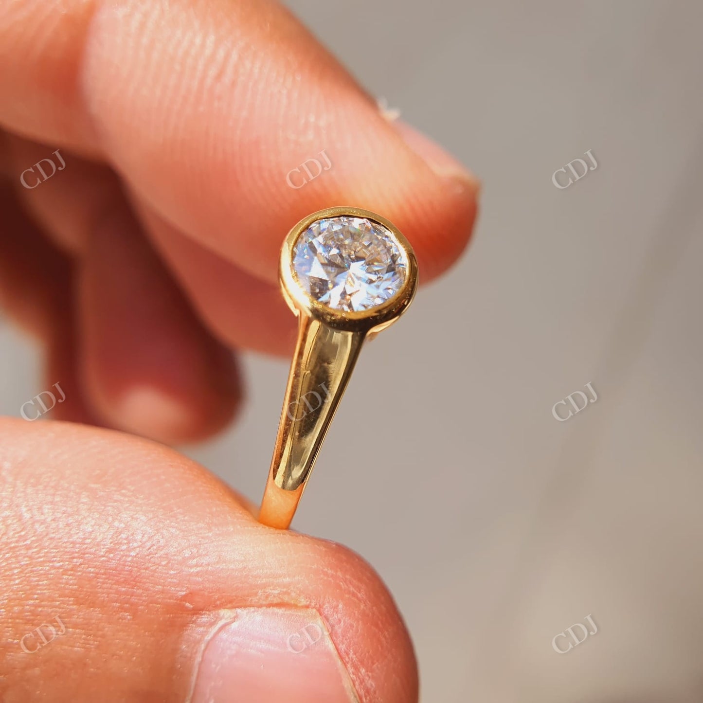 Round Solitaire Moissanite Men's Engagement Ring  customdiamjewel   