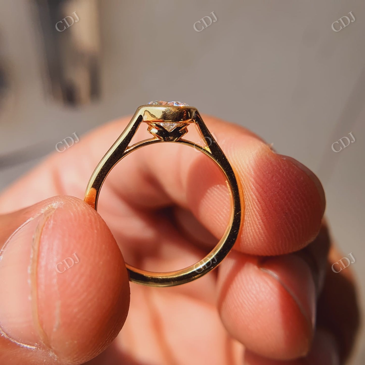 Round Solitaire Moissanite Men's Engagement Ring  customdiamjewel   