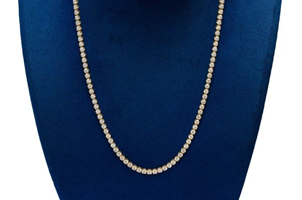 Crown Set Diamond Tennis Necklace Gift for Girl  customdiamjewel   