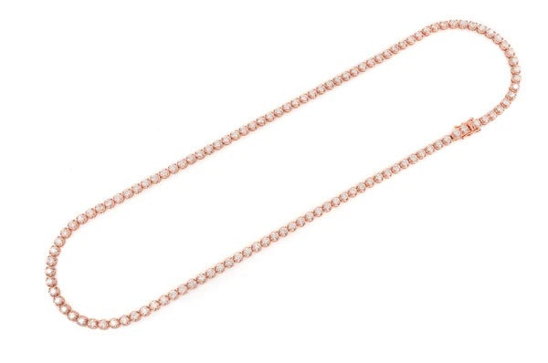 Round Diamond Hip Hop Tennis Necklace For Men  customdiamjewel   