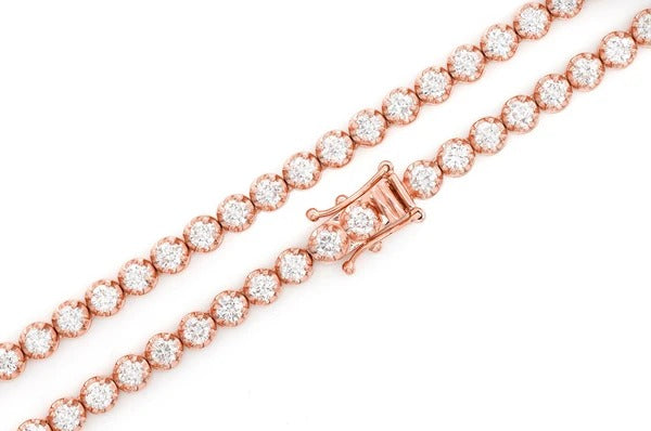 Crown Set Diamond Tennis Necklace Gift for Girl  customdiamjewel   