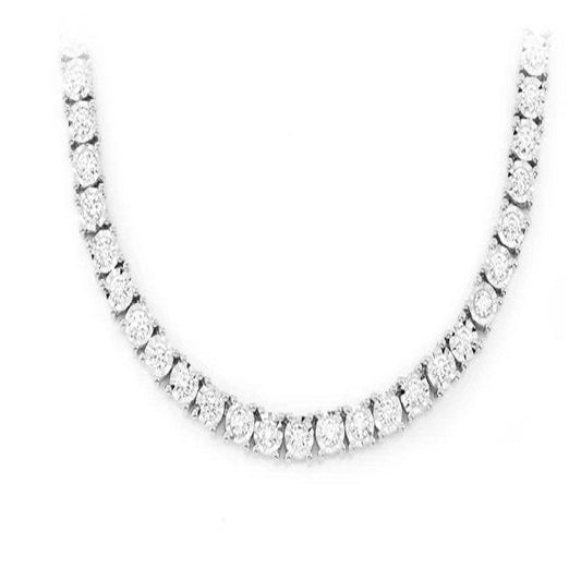 14k Gold 10.00CTW Diamond Tennis Necklace  customdiamjewel   