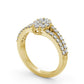 1.0CTW Cluster Lab Grown Diamond Engagement Ring  customdiamjewel   