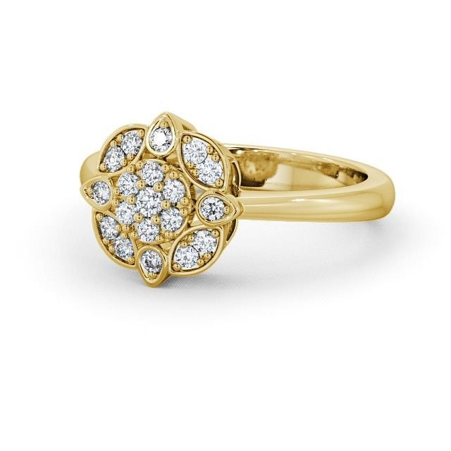 Antique 0.20CTW Milgrain Round Lab Grown Diamond Promise Ring  customdiamjewel 10KT Yellow Gold VVS-EF