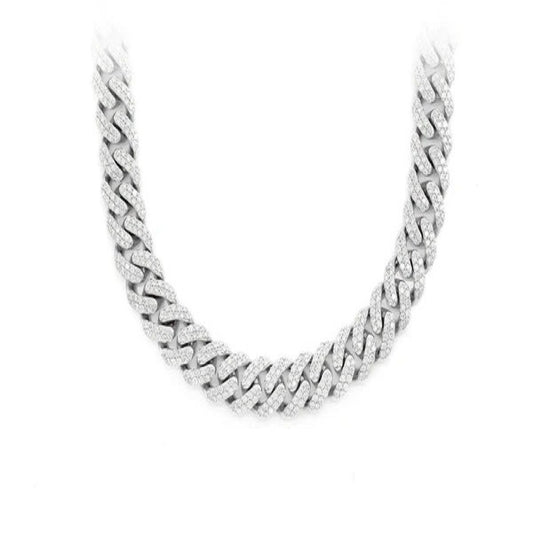 14.00CTW Iced Out Chain Cuban Link Diamond Chain Necklace  customdiamjewel   