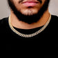 Hip Hop Iced Out Diamond Cuban Chain Necklace  customdiamjewel   