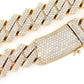 Diamond Yellow Gold Cuban Link Chain Necklace  customdiamjewel   