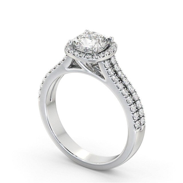Halo Double Banded 0.90CTW Lab Grown Diamond Ring