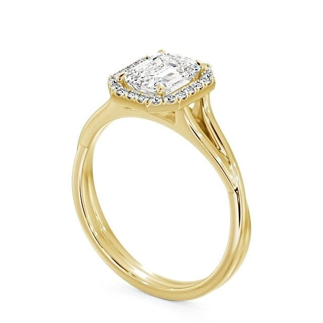 Halo Emerald 0.45CTW Lab Grown Diamond Engagement Ring