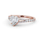 1.20CTW Heart shape Lab Grown Diamond Wedding Ring  customdiamjewel 10KT Rose Gold VVS-EF