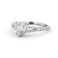 1.20CTW Heart shape Lab Grown Diamond Wedding Ring  customdiamjewel 10KT White Gold VVS-EF