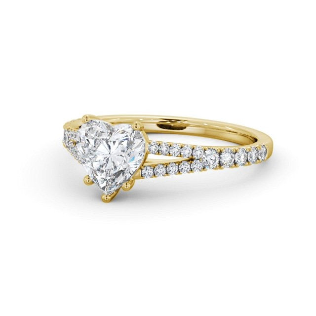 1.20CTW Heart shape Lab Grown Diamond Wedding Ring  customdiamjewel 10KT Yellow Gold VVS-EF