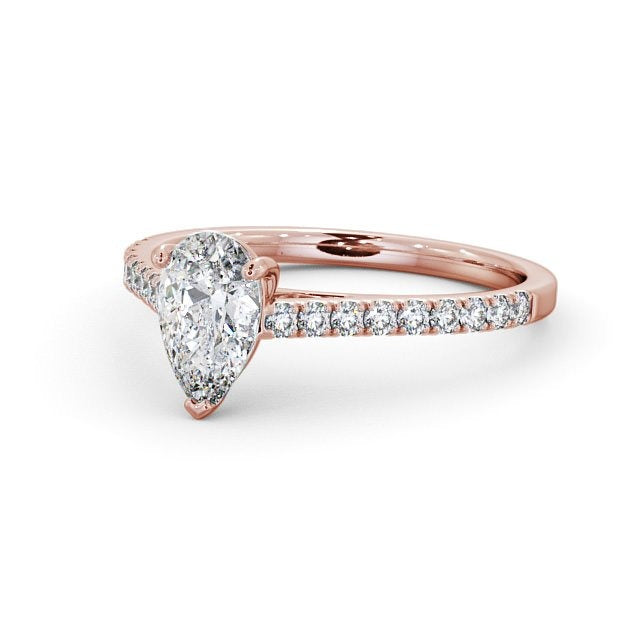 0.60CTW Pear Cut Lab Grown Diamond Engagement Ring  customdiamjewel 10KT Rose Gold VVS-EF