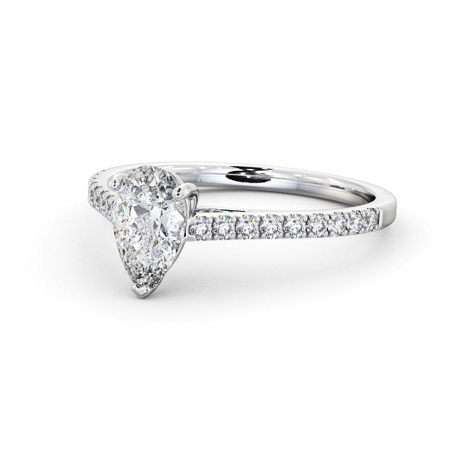 0.60CTW Pear Cut Lab Grown Diamond Engagement Ring  customdiamjewel 10KT White Gold VVS-EF