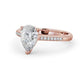 1.50CTW Pear Lab Grown Diamond Wedding Ring  customdiamjewel 10KT Rose Gold VVS-EF