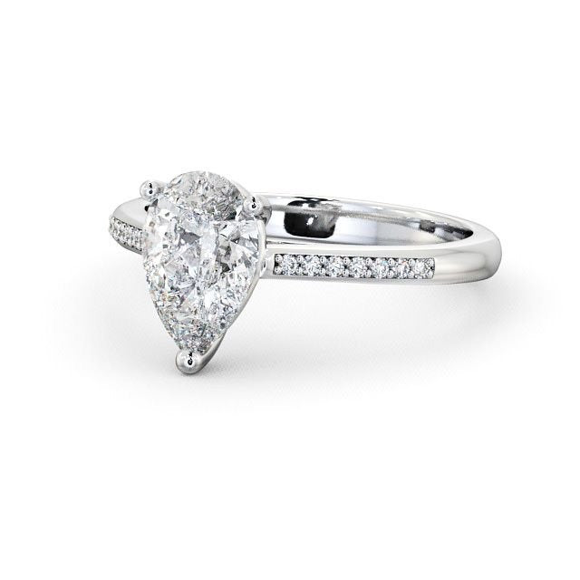 1.50CTW Pear Lab Grown Diamond Wedding Ring  customdiamjewel 10KT White Gold VVS-EF